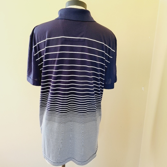 Nautica navy stripe performance polo - Picture 4 of 6